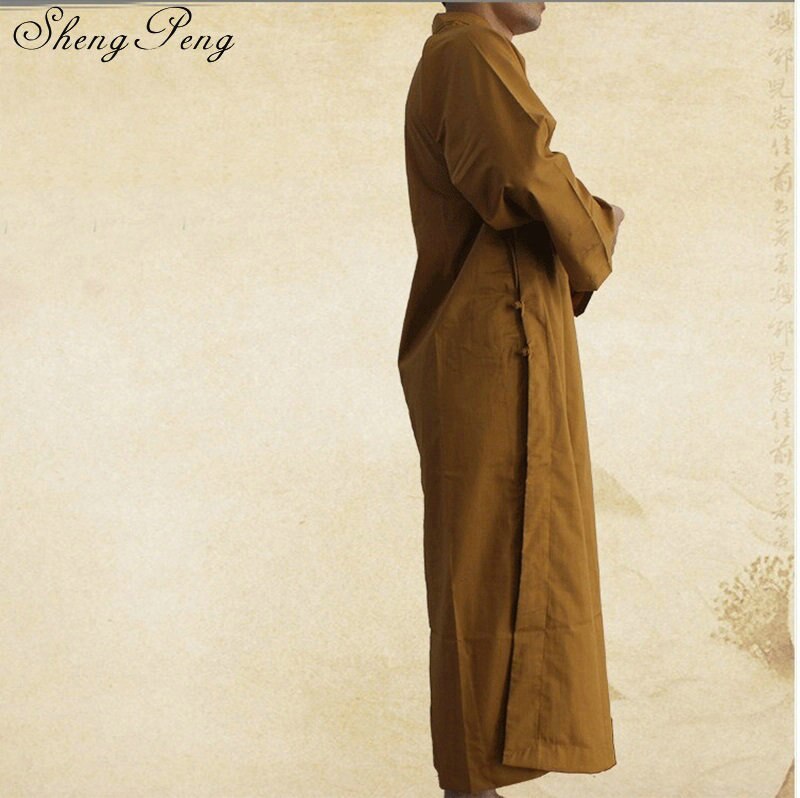 Buddhist munk robes kinesisk shaolin munk robes menn tradisjonell buddhist munk klær uniform shaolin munk klær  cc258