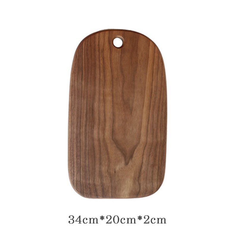 Black walnut whole wood fruit chopping board Western chopping board with handl restaurant solid wood bread charcuterie board: Alien Medium
