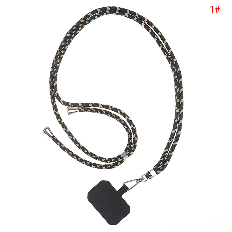 Cordones de teléfono con parche cruzado a la , correa de cuerda para el cuello, tarjeta fija antipérdida de seguridad, se adapta a todos los teléfonos móviles: A