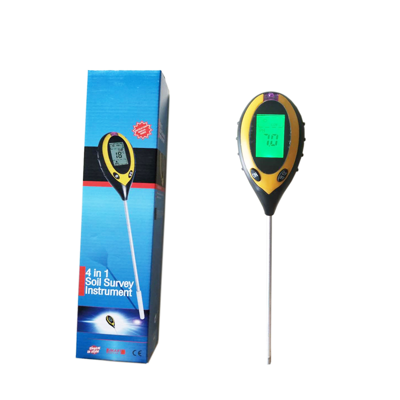 Probador de nutrientes del suelo medidor de PH del suelo medidor de humedad medidor de intensidad de la luz del sol Medición de la acidez del suelo agrícola