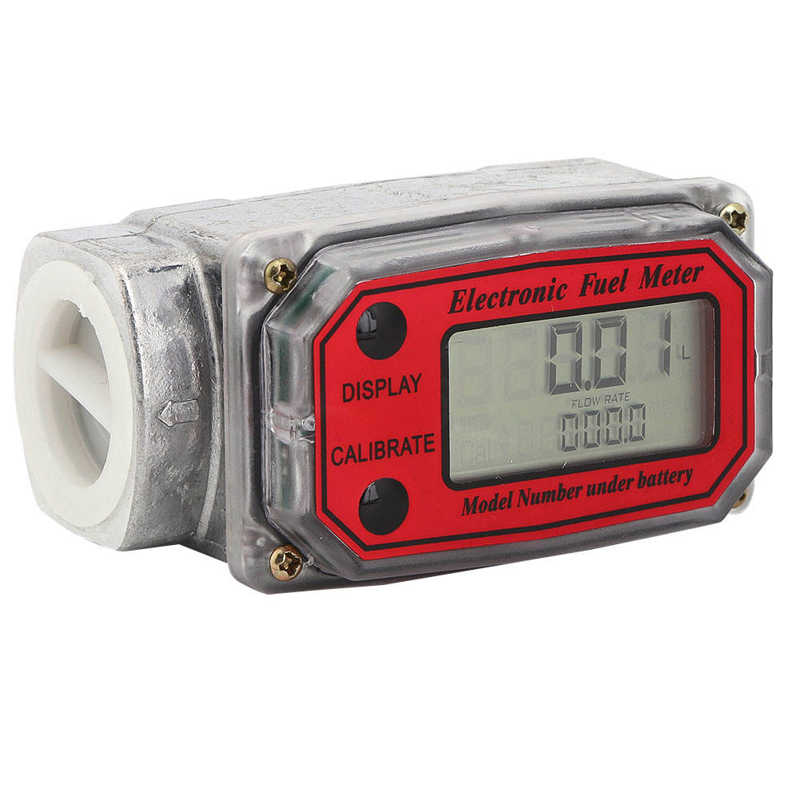 Mini Digital Turbine Flowmeter Diesel Fuel Flow Meter 15-120L 1 inch NPT Turbine Flowmeter Turbine Flow Meter