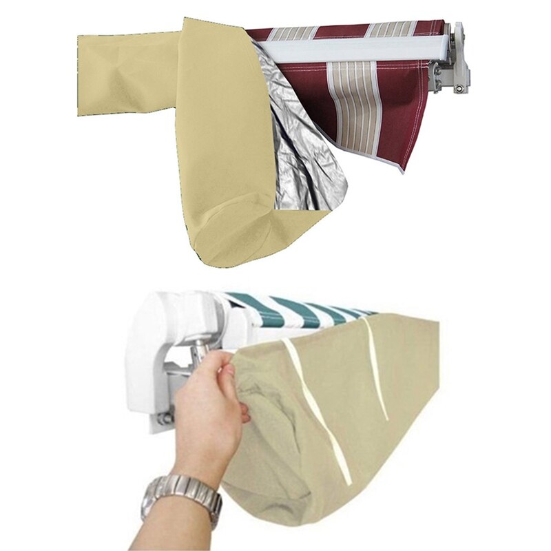 Outdoor Retractable Awning Balcony Patio Awning Waterproof Sunscreen Dust Cover