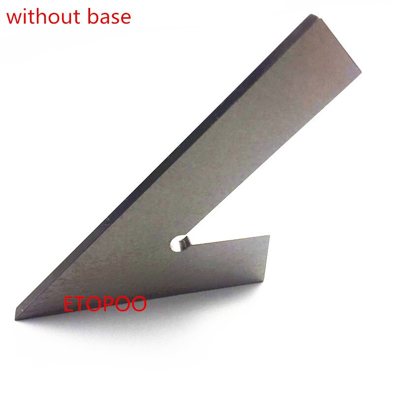 Dni standard 120*80mm 45 graders firkant med bred base rustfritt stål 45 grader industrifirkant: Uten base