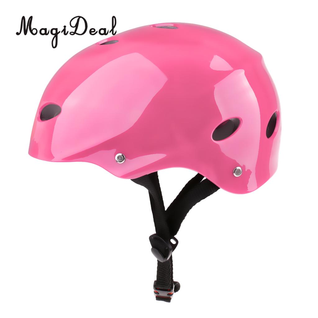 MagiDeal CE Approvato Acqua Sicurezza e prevenzione nello sport Casco Wakeboard Kayak Canoa Barca Deriva Surf Skateboard di Protezione In Bicicletta Cappello di S M L: S Pink