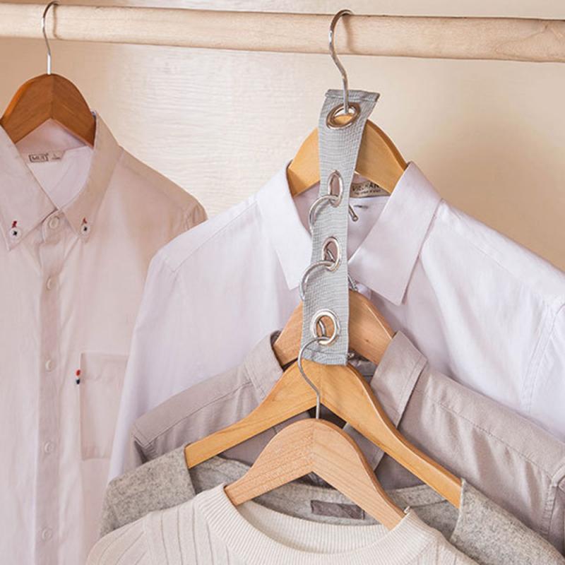 2Pcs Garderobe Multi-layer Hanger Haak Huishoudelijke Kleerhanger Verbinding Haak Closet Organizer Ruimtebesparend Garderobe haak