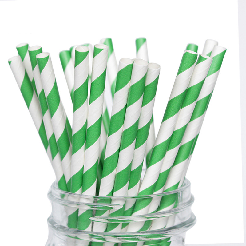 Turdos biologiskt nedbrytbara papperssugrör bulk guldfärgade , 25-- pack engångssugrör för födelsedag bröllop baby shower festtillbehör: Grön