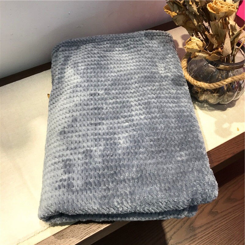 pled na łóżka koralowe koce polarowe szary kolor pledy pojedyncze/królowa/król flanelowe narzuty miękkie ciepłe koce na łóżko: B / 200X230CM