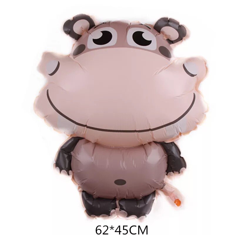 Cartoon Animal Foil Balloons squirrel Ballon Fox flamingos Air balloon Birthday party decorations Kids hedgehog Inflatable toys: hippo