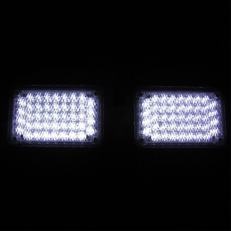 86 LED Auto Lkw Strobe Tafel Licht Sonnenblende Notfall Leuchtfeuer 12 Blitz Modi Gefahr Polizei Warnlichtbalken Parkplatz Birne 12V: Weiß