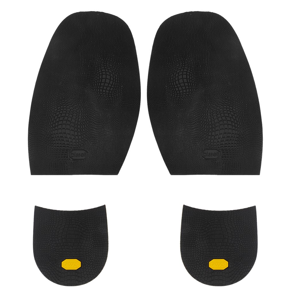 Footful Pair Rubber Stick on Half Soles + Heels Anti Slip Shoe Repair Supply: B