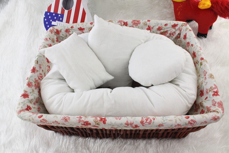 Newborn Photography Props Baby Breathable Donut Pillow Prop + 3 Color Modeling Pillows 0 - 3 Months Posing Pillows All Season: White