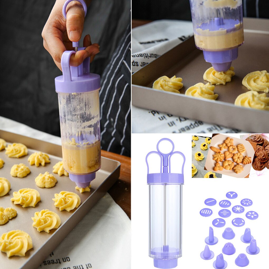 Cookie Making Maker Pomp Persmachine Cake Biscuit Decorating Levert Bakken Cupcake Icing Gebak Bloem Piping Nozzles Decor