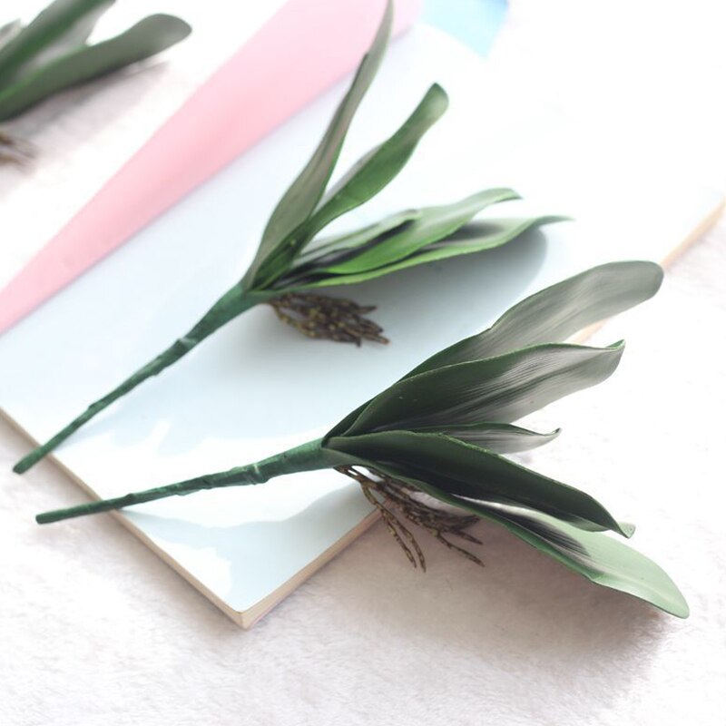 Real touch phalaenopsis leaf artificial plant leaf decorative flowers auxiliary material flower decoration Orchid leaves