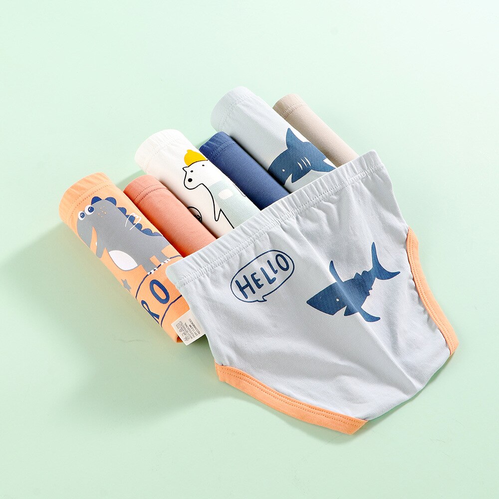 3 Pcs Boys Briefs Children 5% Spandex Cotton Cartoon Boys Children Underwear Children Manufacturers