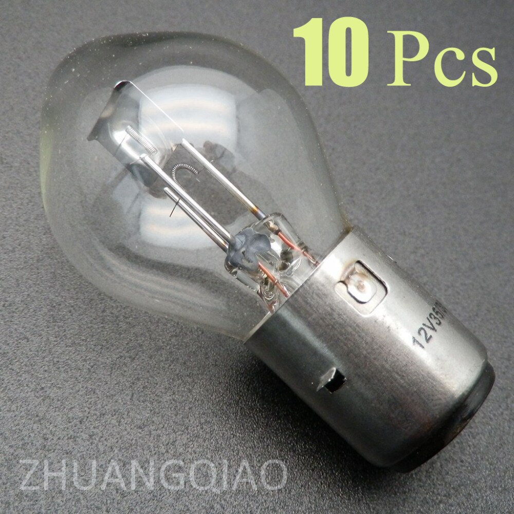 Bombilla de faro para motocicleta, 12V, 35/35W, BA20D, 50-150cc, ATV, Quad, China, estándar Ba20d, 10 Uds.