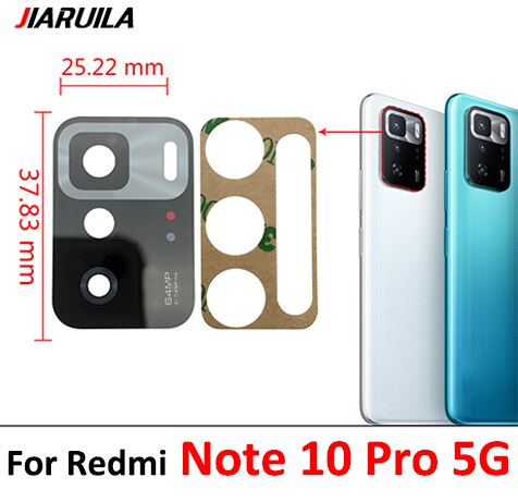 2Pcs， Original Camera Glass For Xiaomi Mi 8 10 Pro Lite Redmi 9C Note 11 6 7 8 9S 9 10 Pro 5G Max Back Camera Lens Glass + Glue: Redmi Note 10 Pro 5G