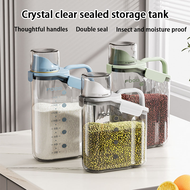 Récipients de stockage de céréales, grands récipients hermétiques de stockage de nourriture sèche avec bec verseur pour distributeur de céréales en vrac, récipient alimentaire