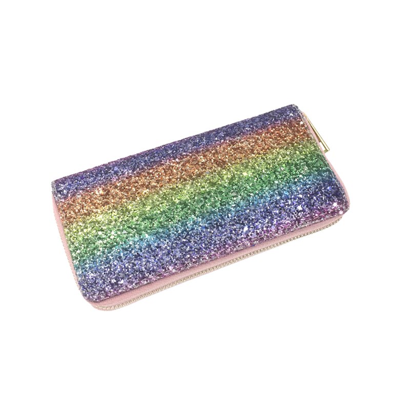 Women's Style Glitter Long Purse Girls Sparkly Sequin Wallet: A