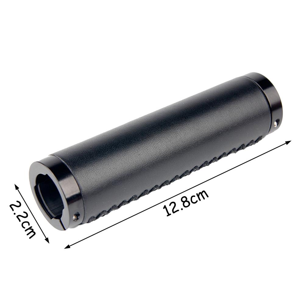 2x Fietsstuur Slot Op Grips Retro Soft Pu Lederen Fietsstuur Cover Handvatten Voor Mountain Folding City Bike