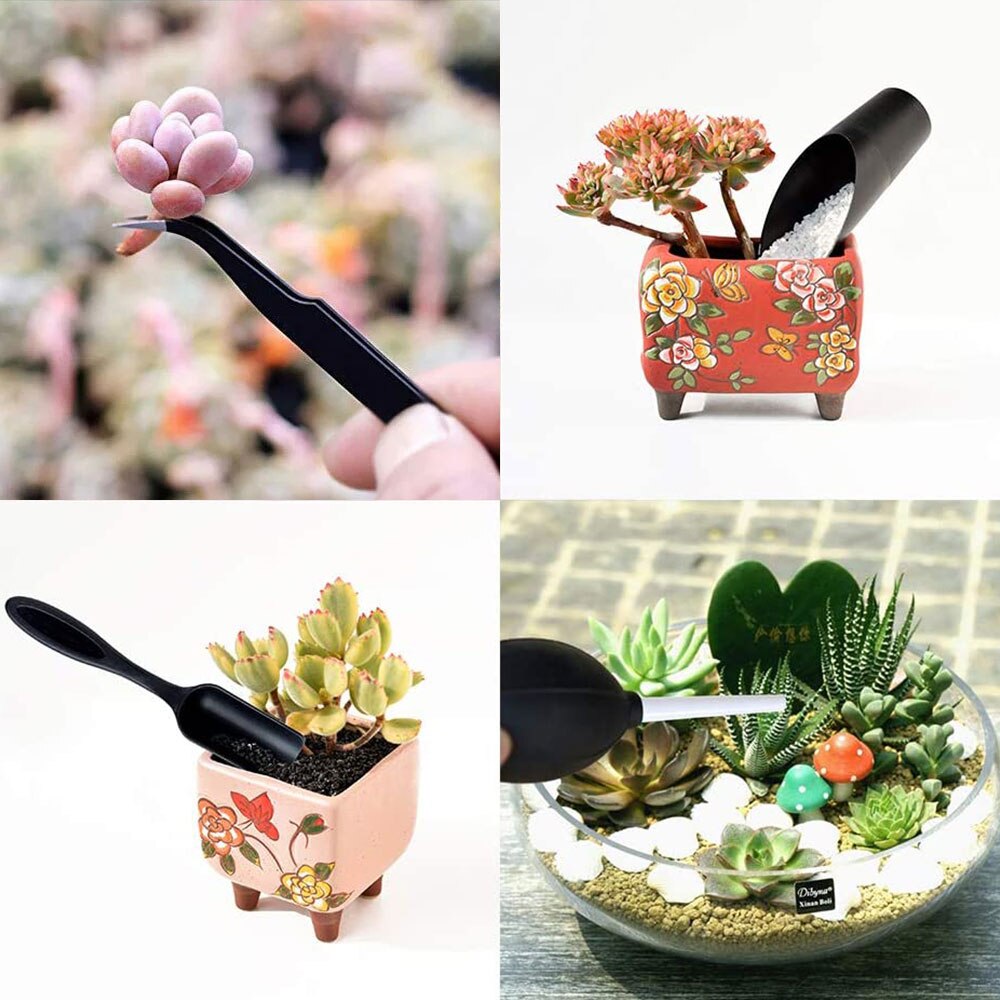 12/13pcs Garden Planter Kit Succulent Plants Tools Mini Garden Hand Tools Set Indoor Bonsai Miniature Transplant Seedling Tool