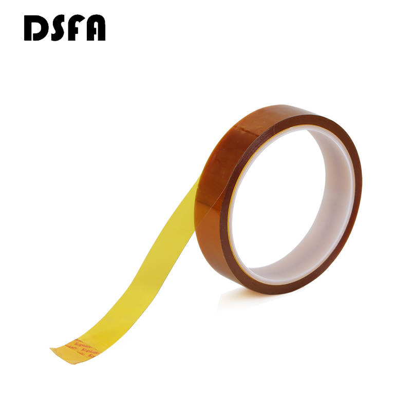 20/25/30/40/50/100mm Double-sided Kapton Tape Polyimide High Temperature Heat Adhesive Insulating Adhesive Tape 0.1mm Thickness