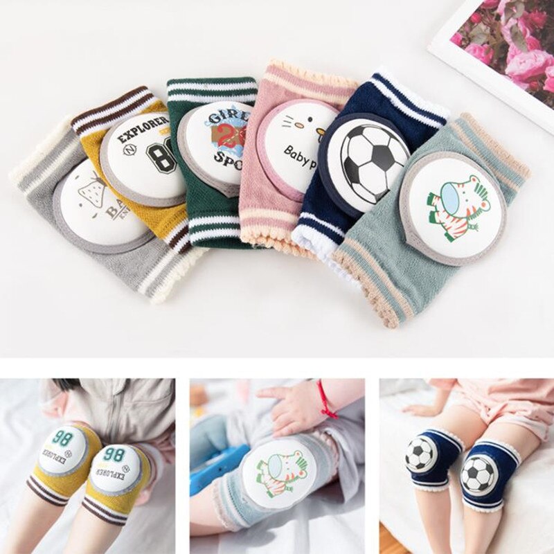 1 Pair Baby Cartoon Knee Pad Kids Girls Boys Safety Crawling Elbow Cushion Infant Toddlers Baby Leg Warmer Kneecap 0-3T