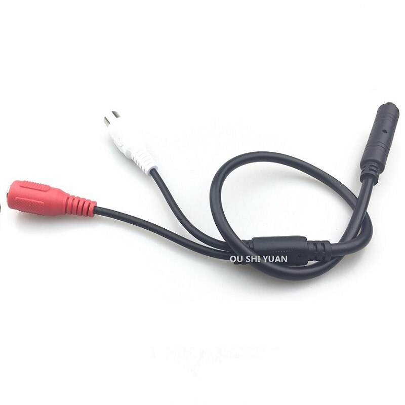 Micrófono RCA de vigilancia CCTV, Monitor de sonido, para cámara CCTV