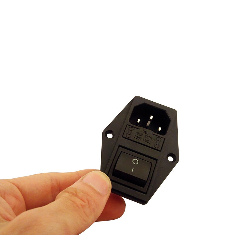 With double 15A fuse big Power Switch AC Power Socket 15A 250V Connector Plug AC-10FS6