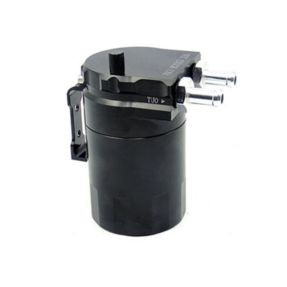 Universal 300ml Aluminum Baffled Car Oil Catch Tank Can Reservoir Oil Catch Tank Cans: black