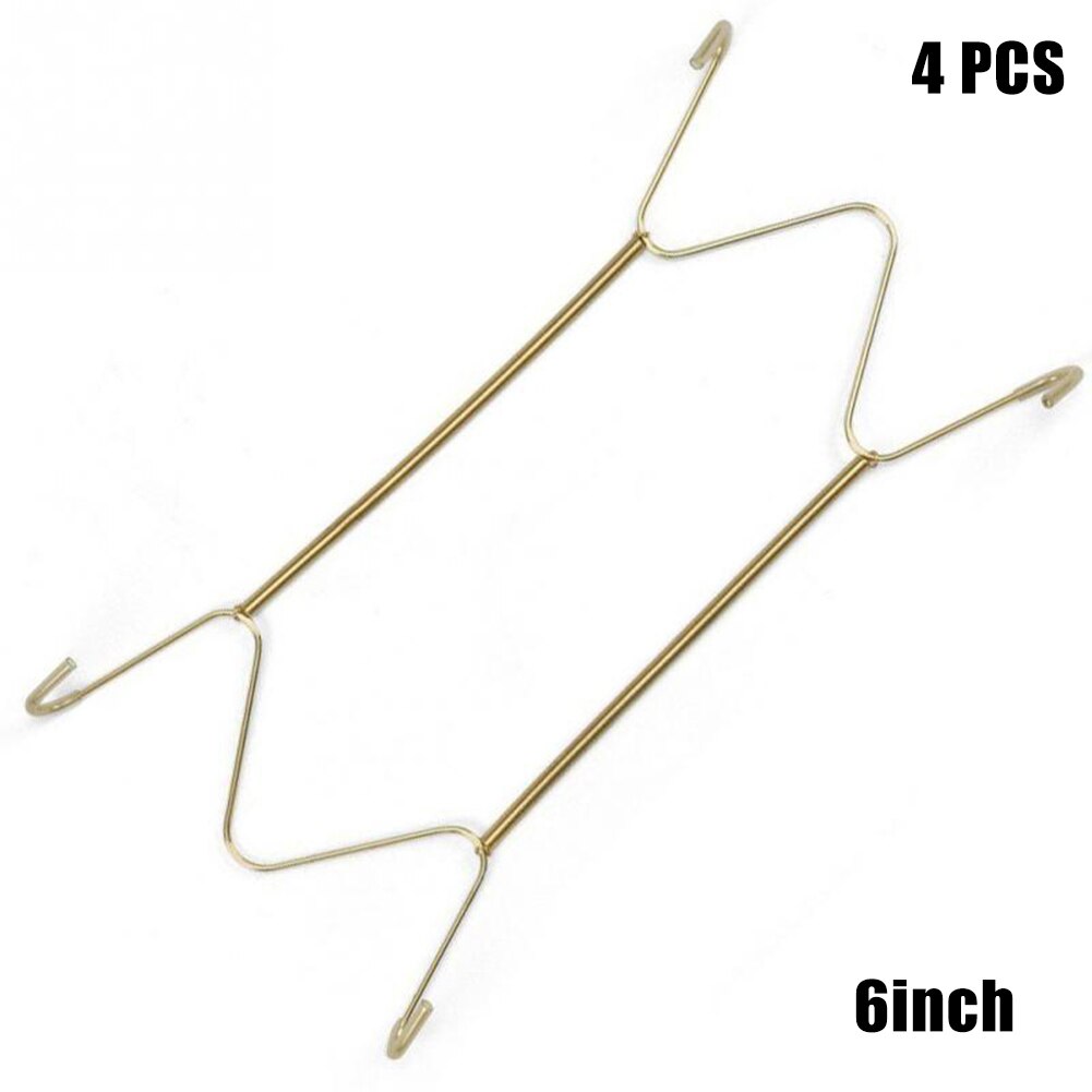 Plate Dishes Stainless Steel Hanger Spring Plates Holder Hook Wall Mount Adapter Home Decoration LAD: 6inch