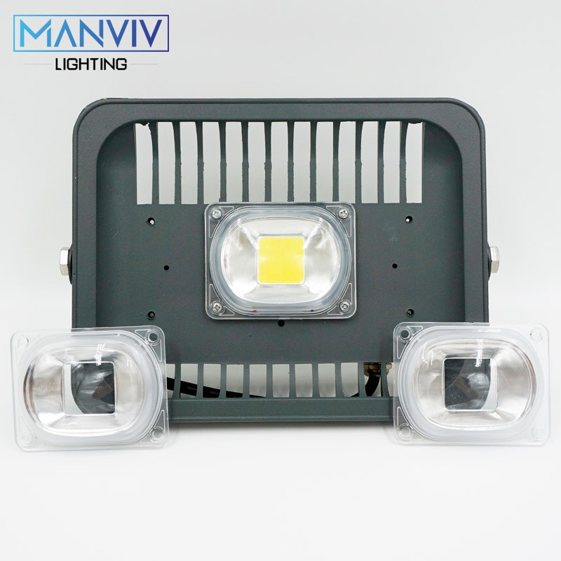 1set LED COB Chip met Lens Reflector 50W 30W 20W 230V 110V Smart IC DIY Voor LED Schijnwerper Soptlight Heatsink Nodig voor Koeling