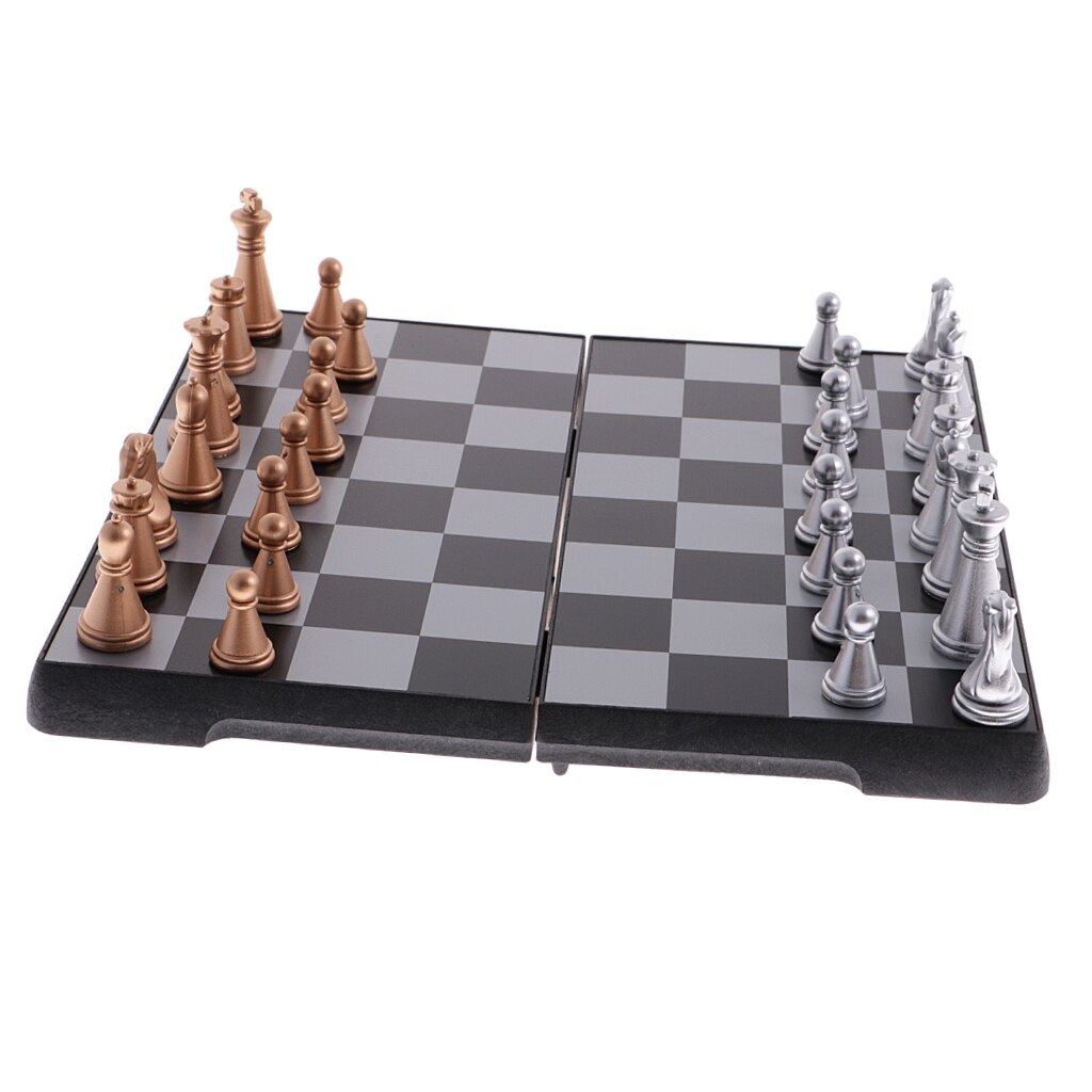 Portable Travel Magnetic Chess Plastic Board Tournament Chess Set Durable International Chess Game