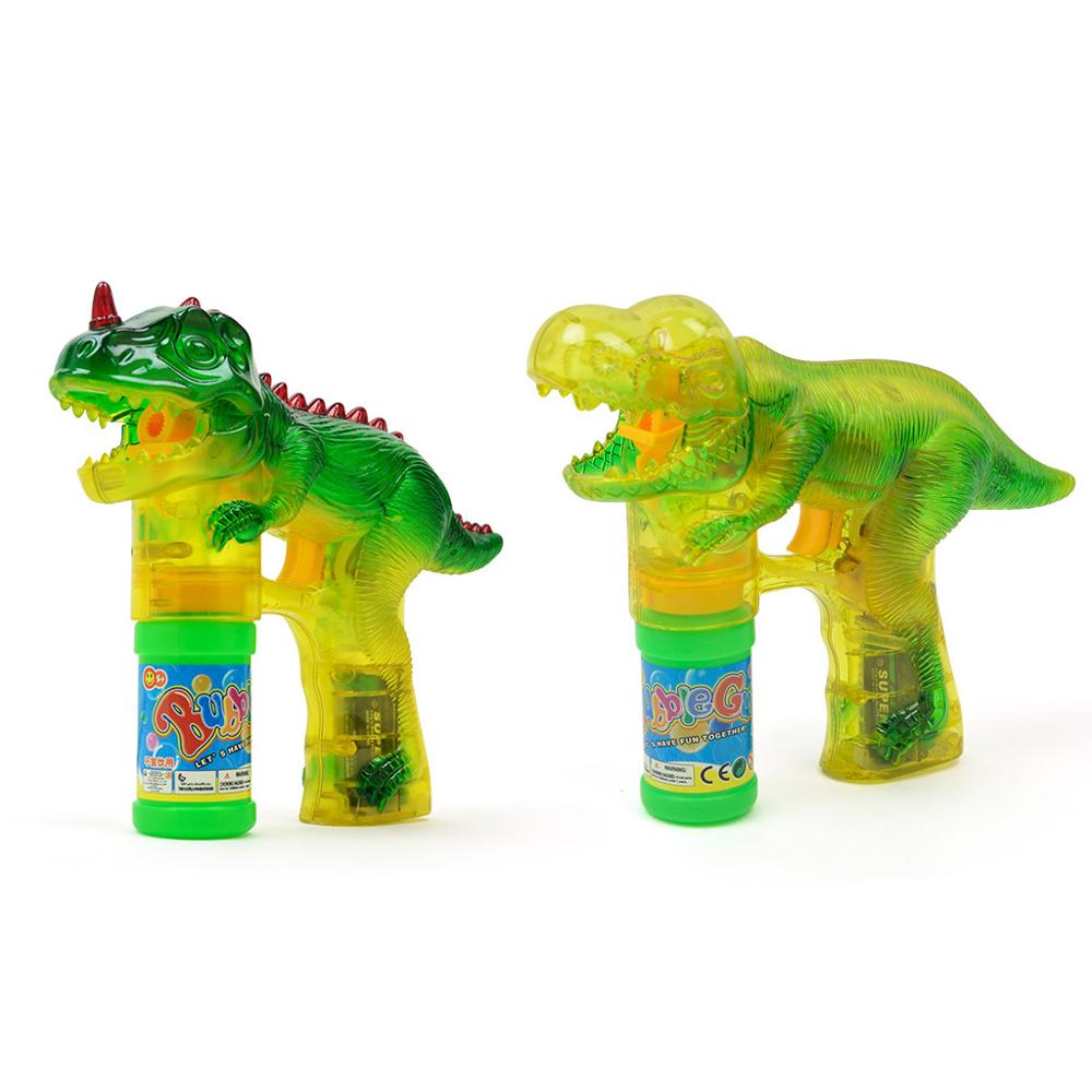 Kids Dinosaurus Bellen Blower Bubble Shooter Speelgoed Met Led Knipperende Lichten En Geluiden Voor Jongens En Meisjes