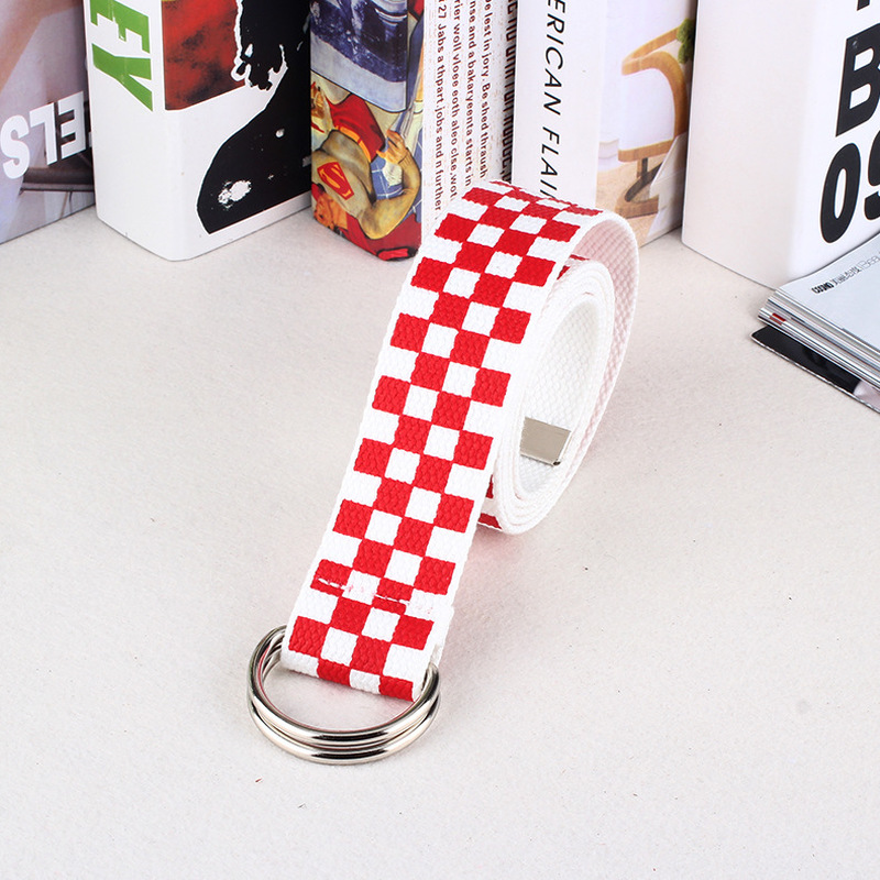 Canvas Checkerboard Belts Cummerbunds Canvas Waist