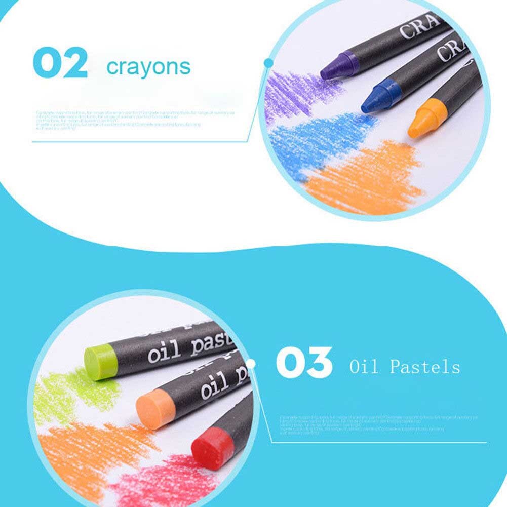150 Stks/set Tekening Tool Kit Met Doos Schilderij Borstel Art Marker Water Kleur Pen Krijt Kids Tu-Winkel
