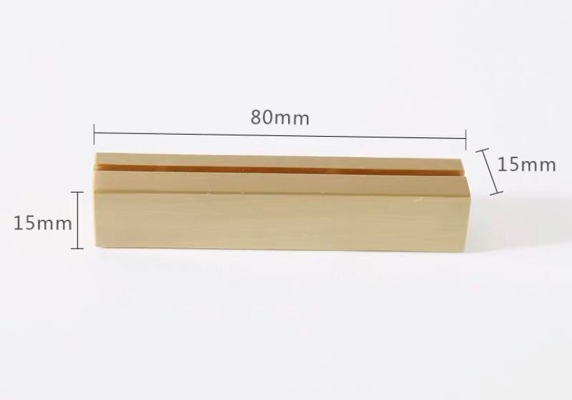 1 pièce laiton carte Base affaires porte-carte photo pince pour Table accessoire laiton carte siège: 80x15x15mm