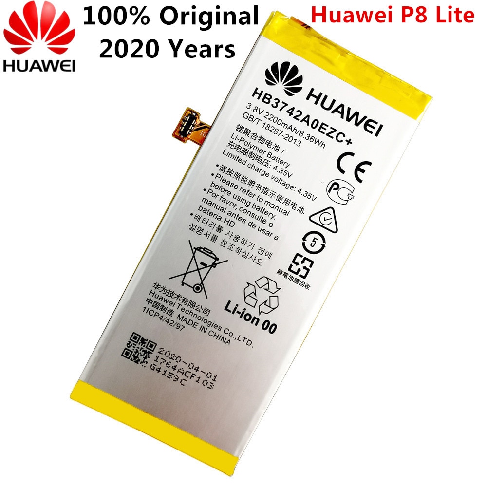 Voor Huawei P8 Lite batterij 2200mAh HB3742A0EZC + 100% Vervangende Batterij accu Voor Huawei P8 Lite In voorraad