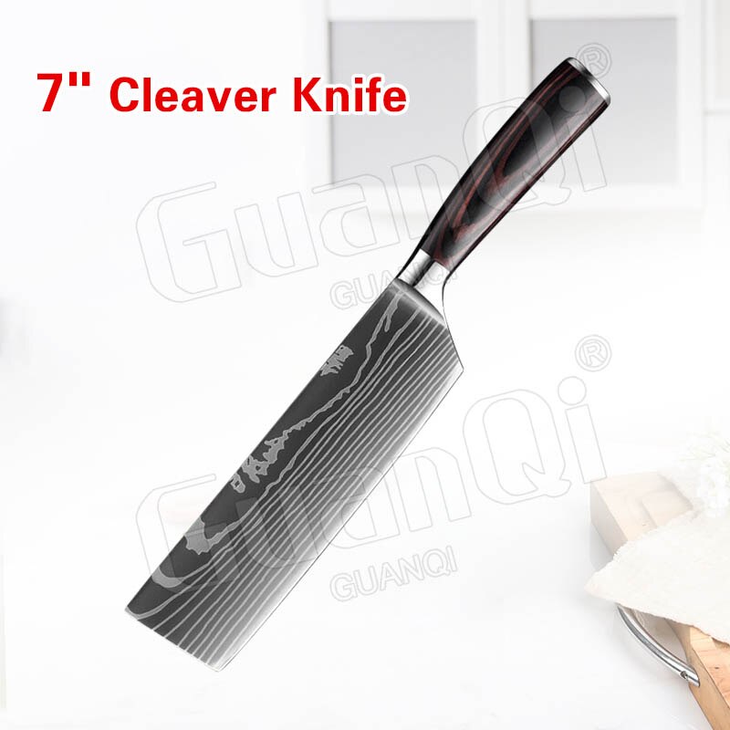 Kitchen Knives Razor Sharp Slicing Meat Chopping Knife Butcher Knife 5Cr15 Stainless Steel Cleaver Traditional Cooking Knives: 7 In Cleaver Knife
