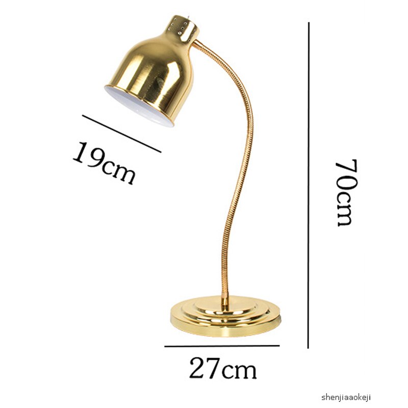 Single-head buffet food warming light Food pizza display light Heating barbecue food warming cabinet Food keep warm lamp 220V