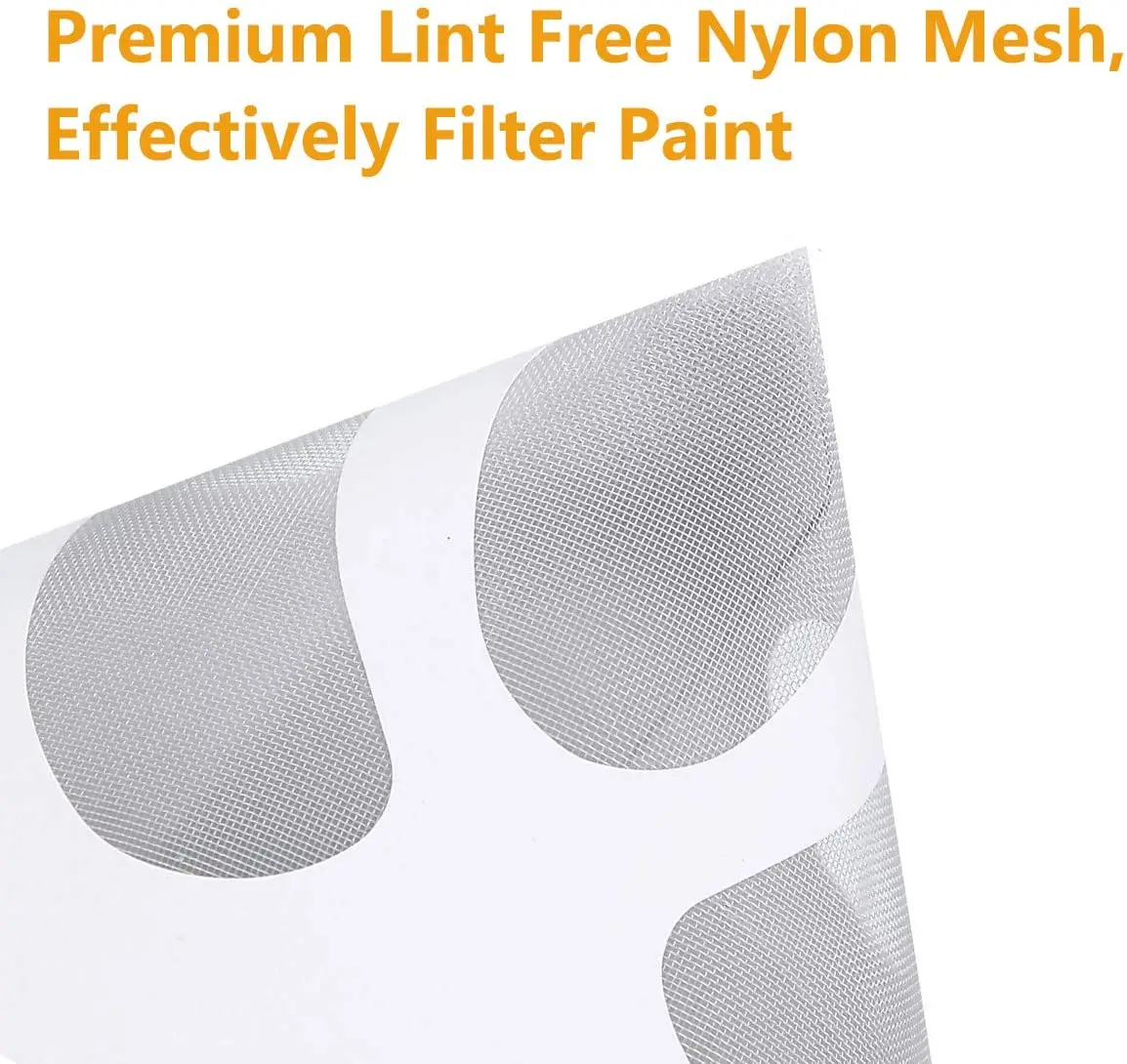 50 pçs filtro de tinta papel purificador copo funil 100 malha filtro de tinta descartável funis cônicos ferramentas de filtro