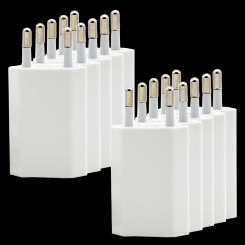 10 unids/lote cargador USB de pared de Color blanco para iPhone 8 Pin Cable de carga + adaptador de cargador para Apple iPhone 6 7 Plus 5S 5