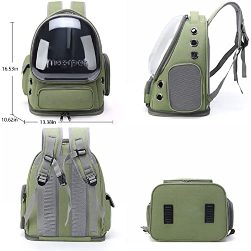 Mochila De Transporte para gatos, mochila para perros pequeños, bolsa de burbujas para mascotas con orificios de aire, portador de viaje aprobado por la aerolínea