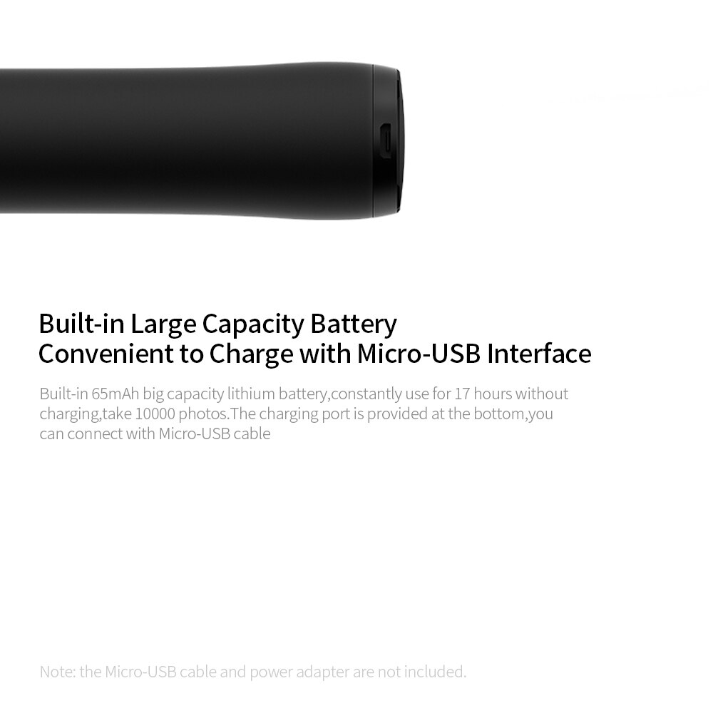 Xiaomi LYZPG01YM BT Selfie Stick 270 grado rotación Total de antideslizante palo Selfie para teléfono para Android/IOS negro
