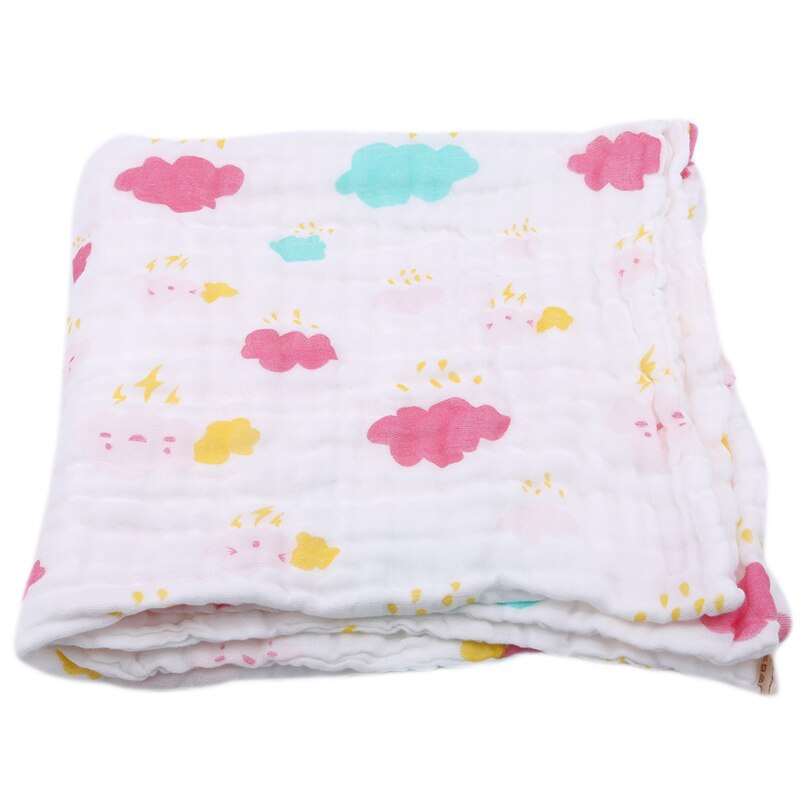 Super Soft Breathable Muslin Cotton Newborn Baby Washed Baby Blanket Thick Bath Towel Cartoon Pattern