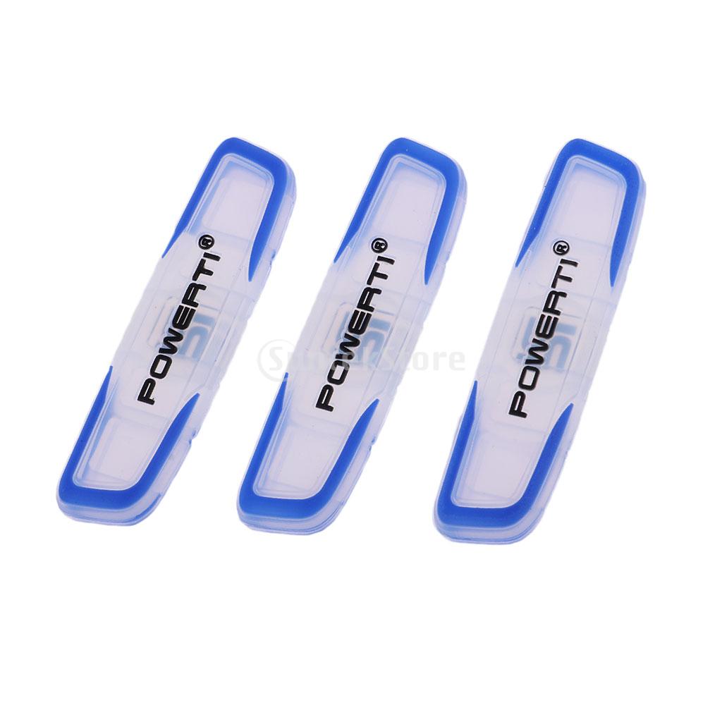 3Pcs Long Silicone Tennis Racquet Vibration Dampeners String Shock Absorber Shockproof Damper Part: Blue