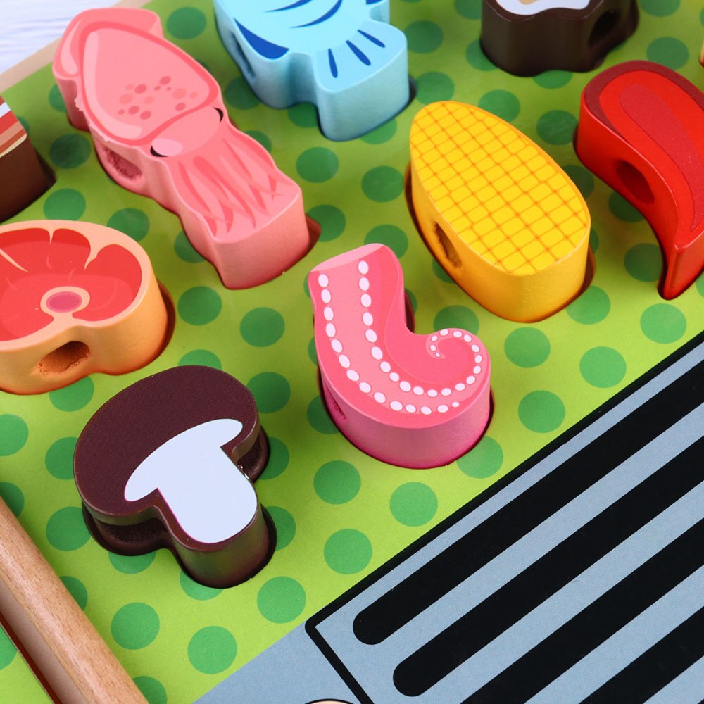 1 set houten kleurrijke imitatie-grappige grappige speeltjes voor meisjes en jongens