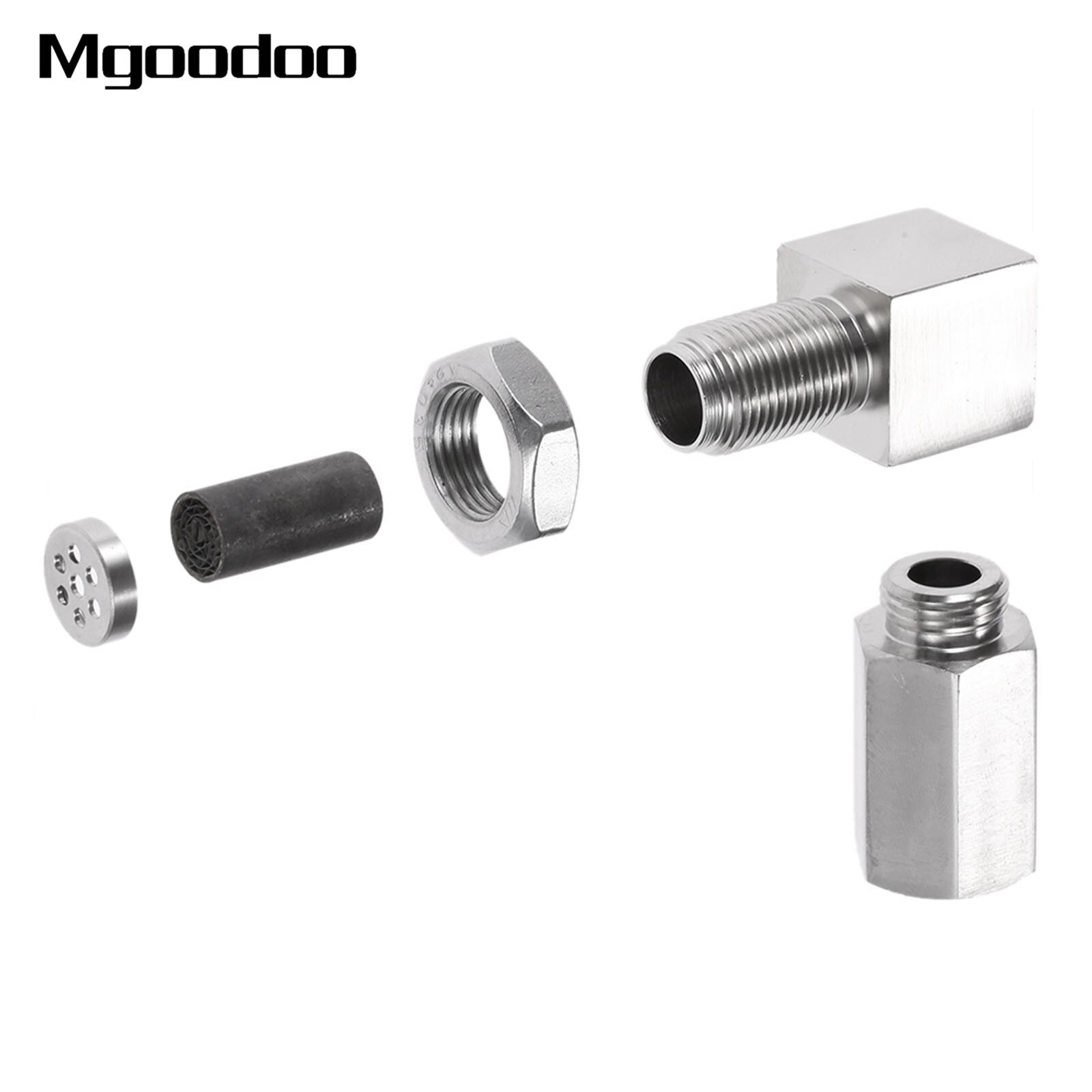 90 Degree O2 Oxygen Sensor Spacer Engine Light CEL Check Bung Mini Catalytic Converter CEL Eliminator Car Accessories