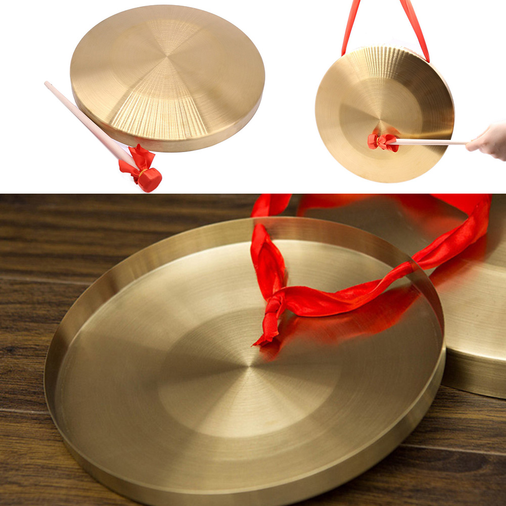 Hand Gong Messing Koper Kapel Opera Percussie Instrument Met Houten Stok Voor Chinese Drama Prestaties Prop