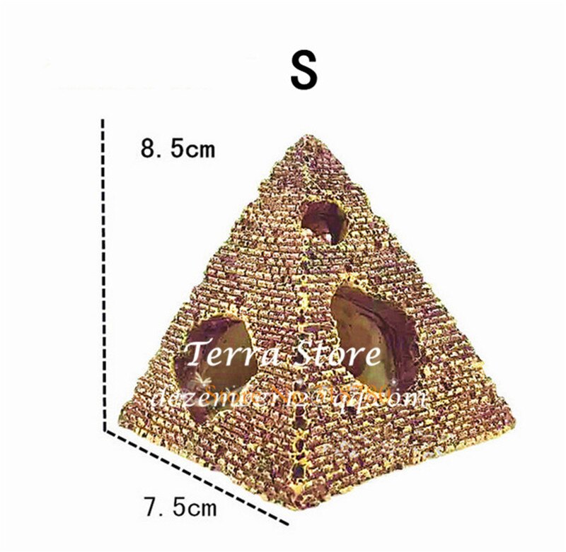 Resin Aquarium Decoration Easter Island Head Statue Egyptian Pharaoh Pyramid Desert Theme Fish Tank Decor: E- S