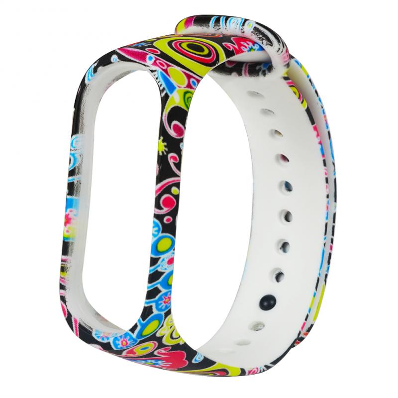 Replaceable Silicone Bracelet For Mi Band 5 Silicone Varied Flowers Printing Bracelet Fashionable Sport Wrist Strap For Miband 5: 09